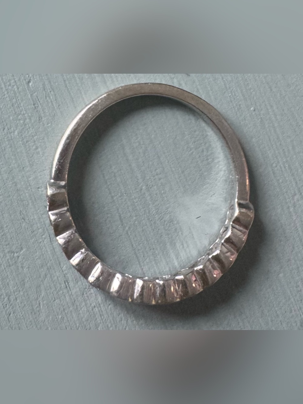 Diamond Band in 14k White Gold - Picture 6 of 11